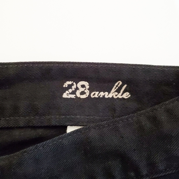 J. Crew Toothpick Ankle jeans black zippers moto style 28 stretch comfortable - Picture 6 of 8